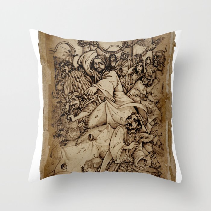 JC: Cleanses the Temple Throw Pillow