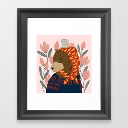 Teacup Babushka Bear Framed Art Print