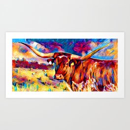 Texas Longhorn 3 Art Print