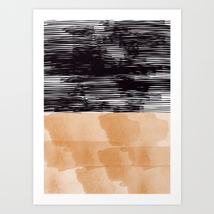 Abstract Print Modern Minimalist Painting Watercolour Wall Art