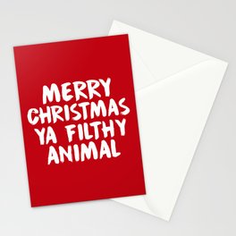 Merry Christmas Ya Filthy Animal, Funny, Saying Stationery Card