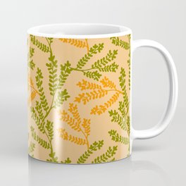 Green and yellow herbs seamless pattern Coffee Mug