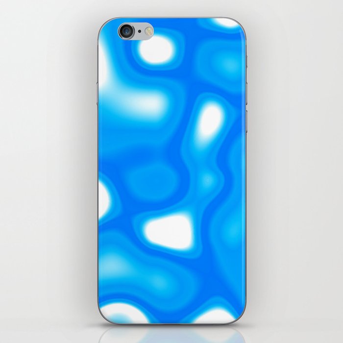 Blue and White Abstract iPhone Skin
