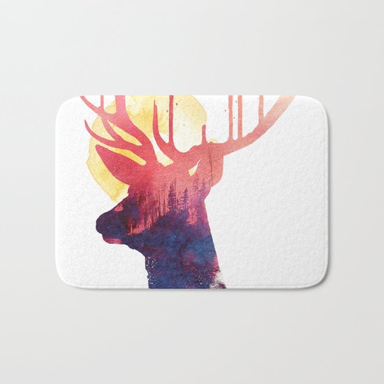 The burning sun Bath Mat