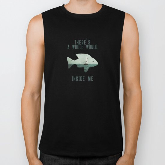There is a whole world inside me Biker Tank