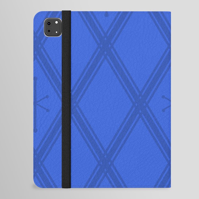 Retro Criss Cross Blue iPad Folio Case