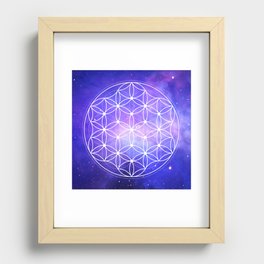 Flower Of Life Galaxy Recessed Framed Print
