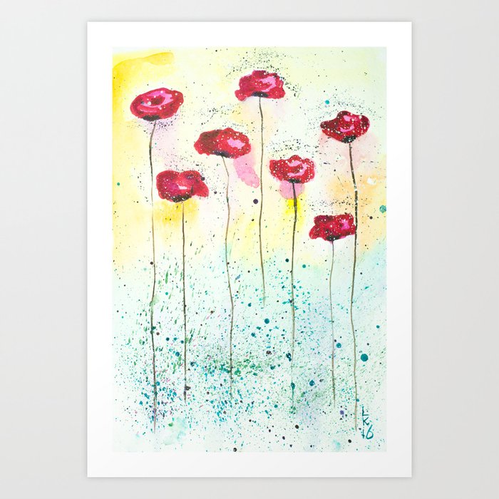 Poppies fantasy Art Print