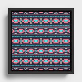 Southwestern ethnic navajo pattern Framed Canvas
