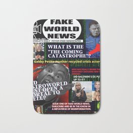 FAKE WORLD NEWS Cover Art, ISSUE 1, 12/13/2021 Bath Mat | Shatner, News, Digital, Fake, Astroworld, Collage, World 
