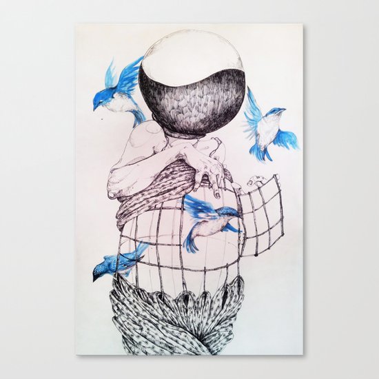Human flight Canvas Print
