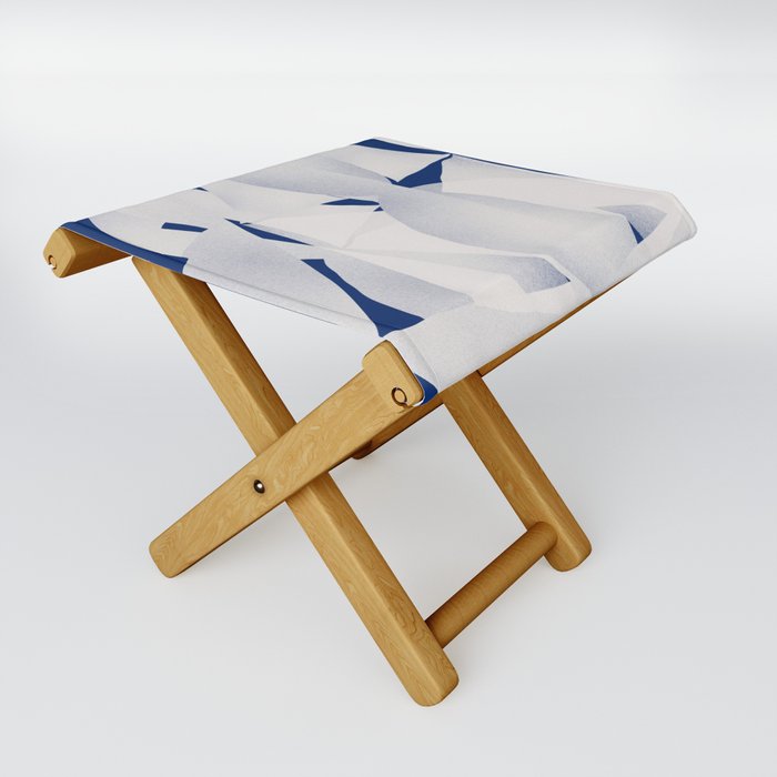 White paper cut out sculpture Folding Stool