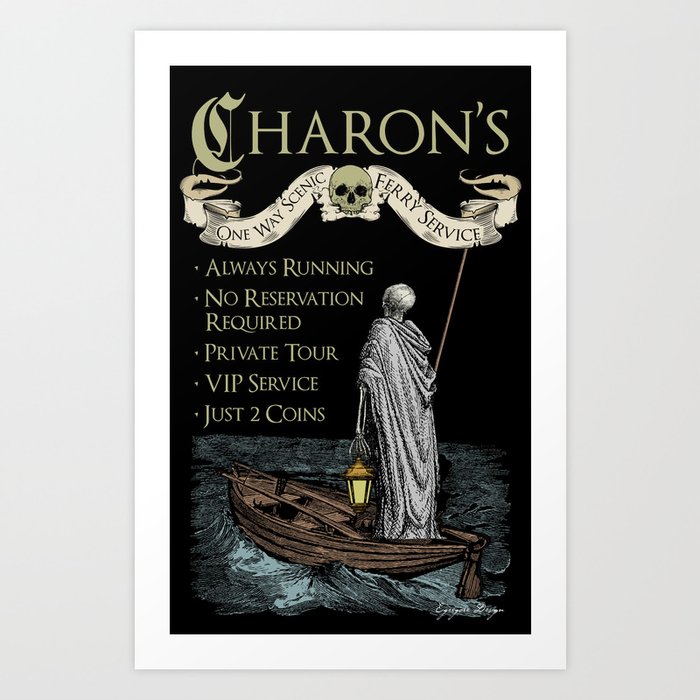 Charon's Ferry Service Art Print