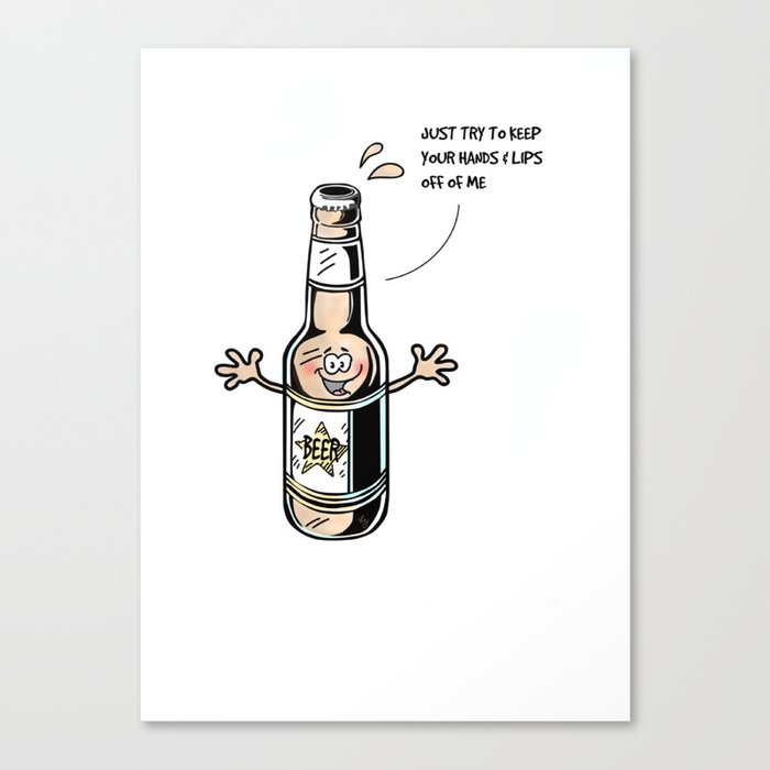 Beer Hug Canvas Print