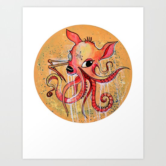 Octo-B Art Print