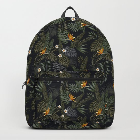 night tropical pattern Backpack