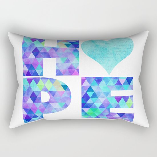 Hope Word Art Rectangular Pillow