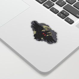 Mothman and the moon Sticker