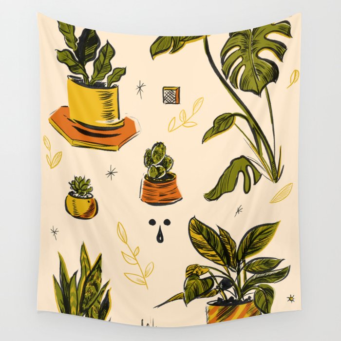 Esther's Plants Wall Tapestry