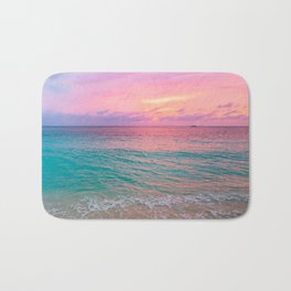 Aerial Photography Beautiful: Turquoise Sunset Relaxing, Peaceful, Coastal Seashore Bath Mat | Flores Water Coast, Ocean And Sunset, Pacific Ocean Sail, Color Sun Clouds, Tropical Nature Aqua, Beautiful Peaceful, Relax Relaxing, Pink Beach Blush, Pacific Travel, Aerial Photography 