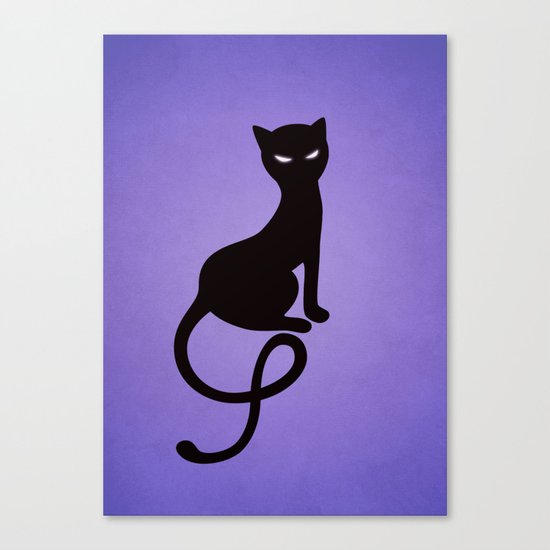 Gracious Evil Black Cat Canvas Print