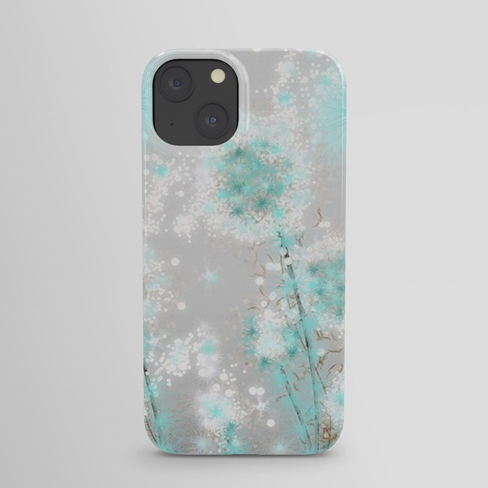 Dandelions in Turquoise iPhone Case