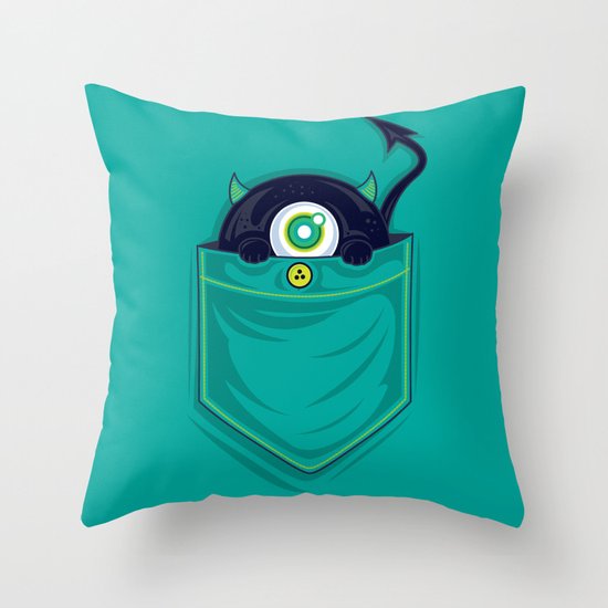 Pocket Monster Throw Pillow