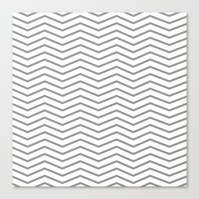grey zig zag lines Canvas Print