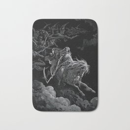 Death on the Pale Horse- Gustave Dore Bath Mat | Gustav, Death, Reaper, Revelations, Monster, Goth, Gothic, Hell, Baroque, Painting 