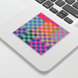 Checkerboard Collage Sticker