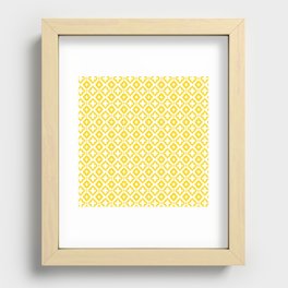 Yellow Ornamental Arabic Pattern Recessed Framed Print