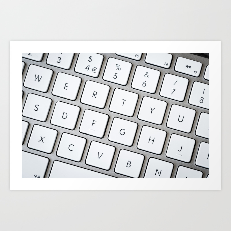 Computer Keyboard Art Print By Karidesign Society6,Girl Digital Art Outline