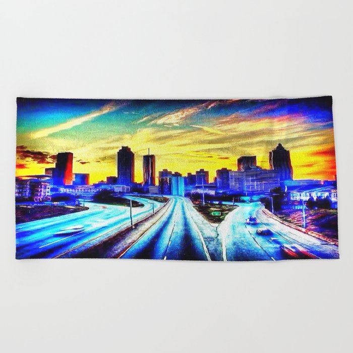 Good Morning Atlanta Beach Towel By Loop12 Society6
