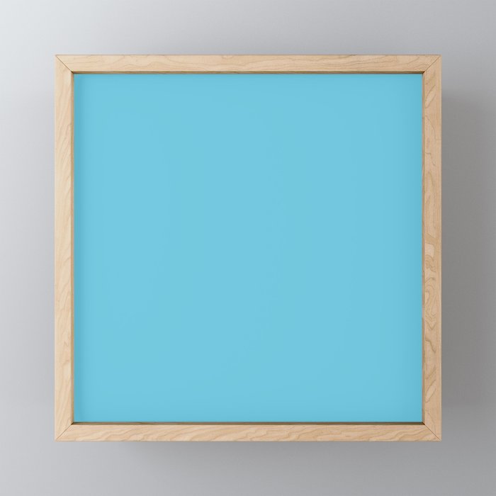 Aquamarine - Solid Framed Mini Art Print