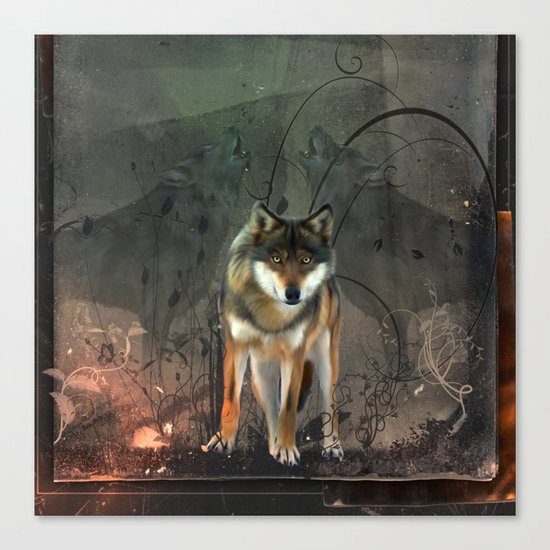 Awesome wolf Canvas Print