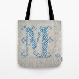 cross-stitch M Tote Bag