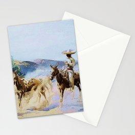 “Horses and Riders” by Carl Oscar Borg Stationery Card