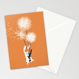Bunny and Dandelion Bouquet Stationery Card