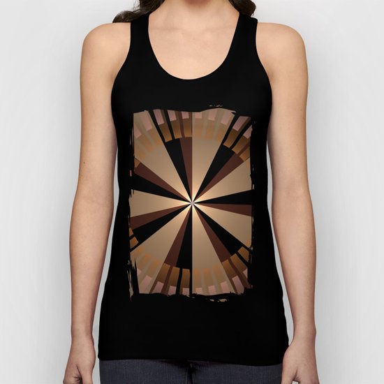 Golden beams, geometric pattern abstract Unisex Tank Top