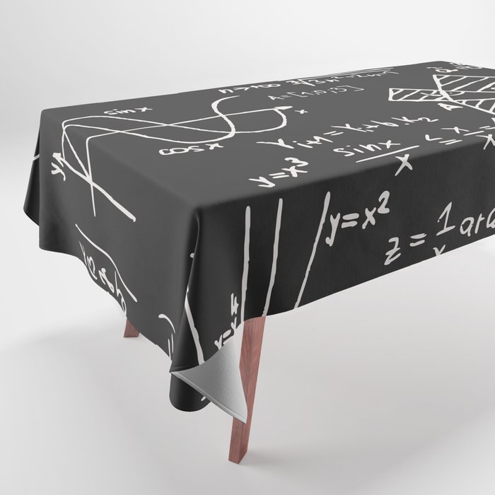 Math Chalkboard Pattern Tablecloth