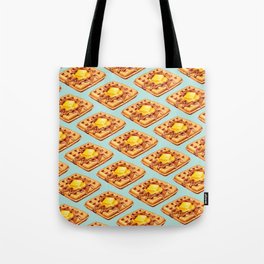Waffle Pattern Tote Bag