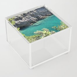 Awesome Green Emerald Sea In Amalfi Coast Italy Poster Acrylic Box
