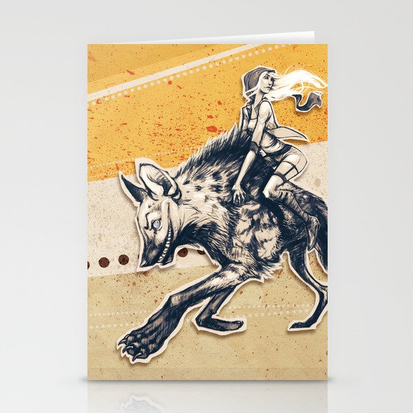 Hyena Rider Stationery Cards