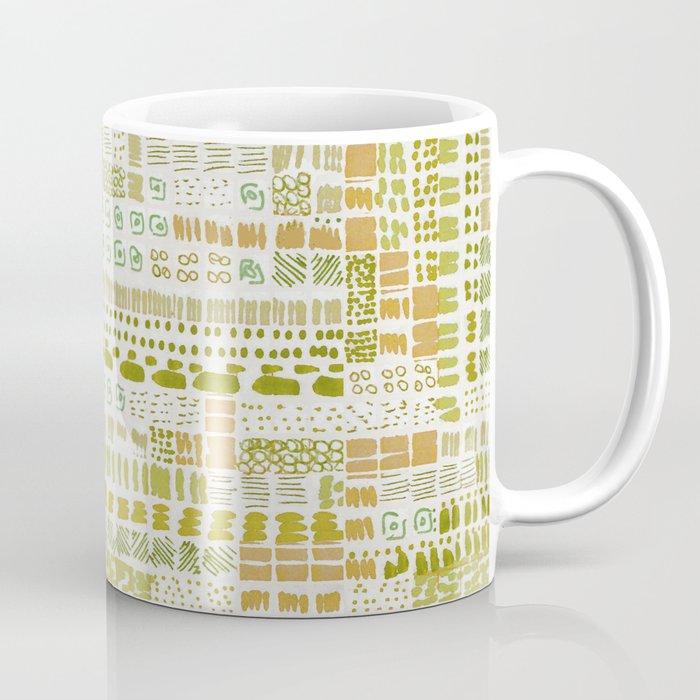 green and muted orange ink marks hand-drawn collection Coffee Mug