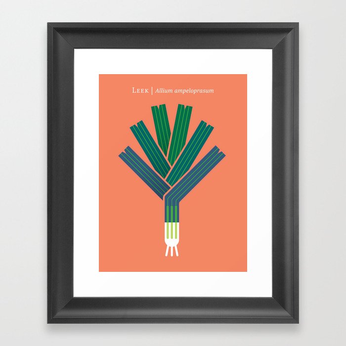 Vegetable: Leek Framed Art Print