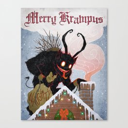 Merry Krampus Canvas Print