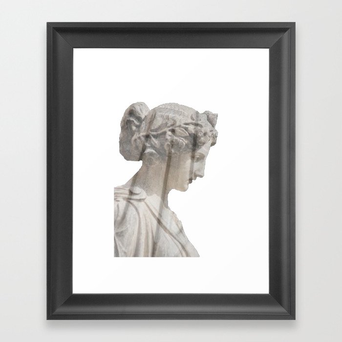 textured greek statue  Framed Art Print