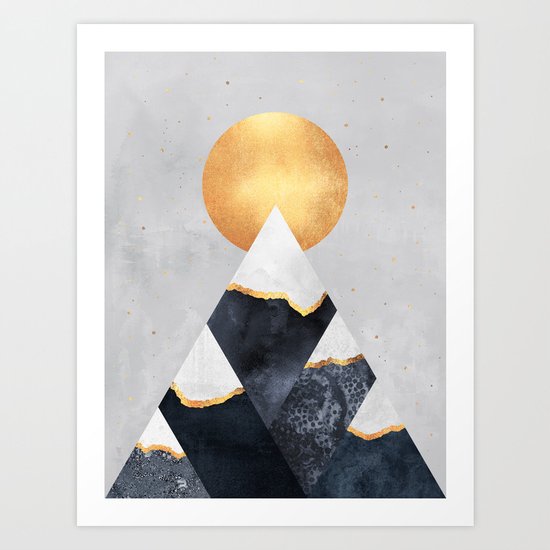 Winter Mountains Art Print