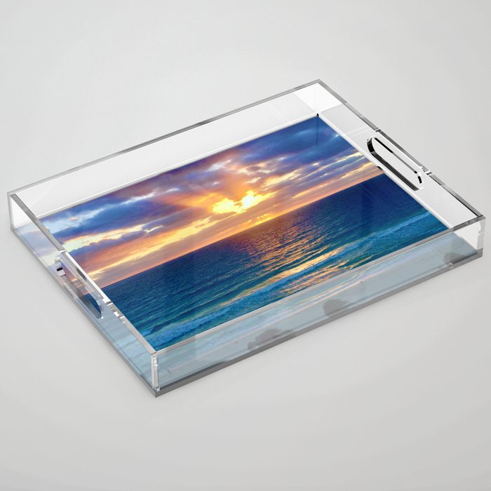 Cancun Stormy Sunrise Acrylic Tray