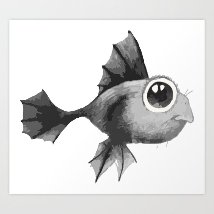 fish fan Art Print by butterfly stuff
